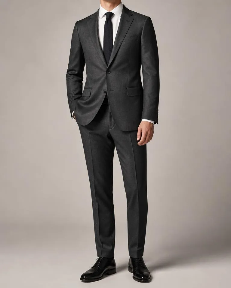 Charcoal Worsted 2-Piece