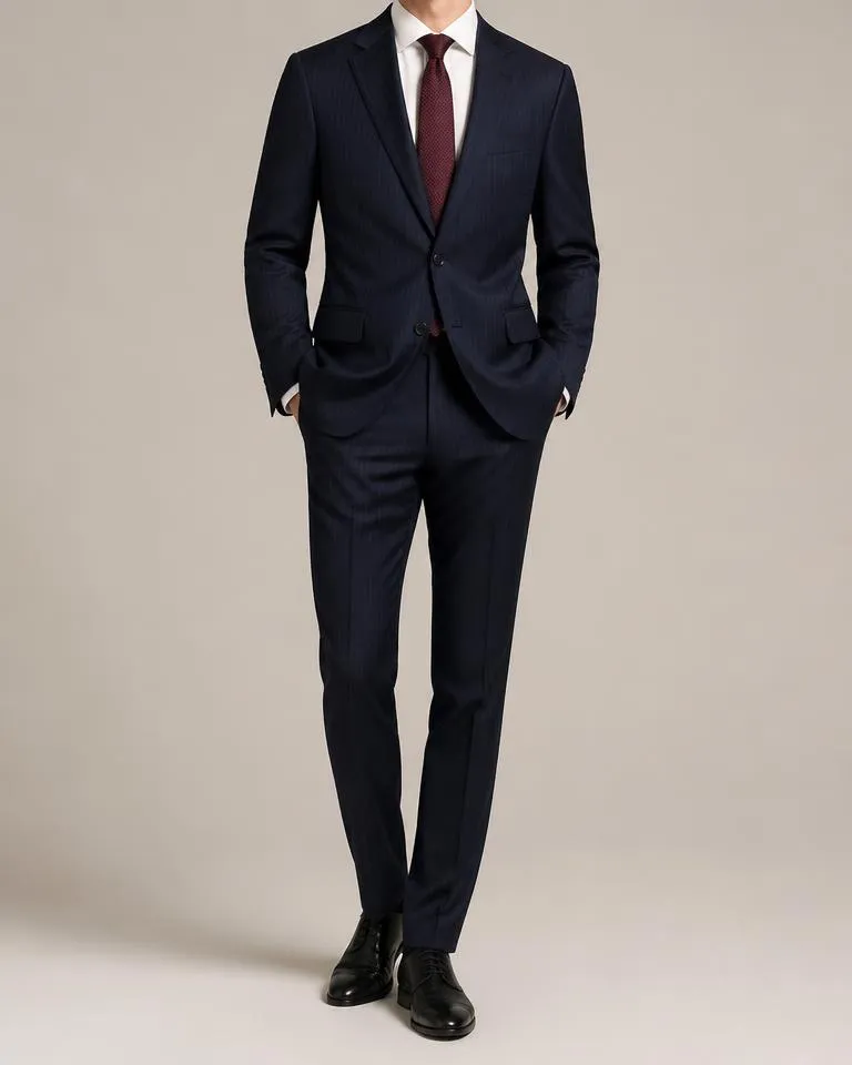 Navy Pinstripe 2-Piece