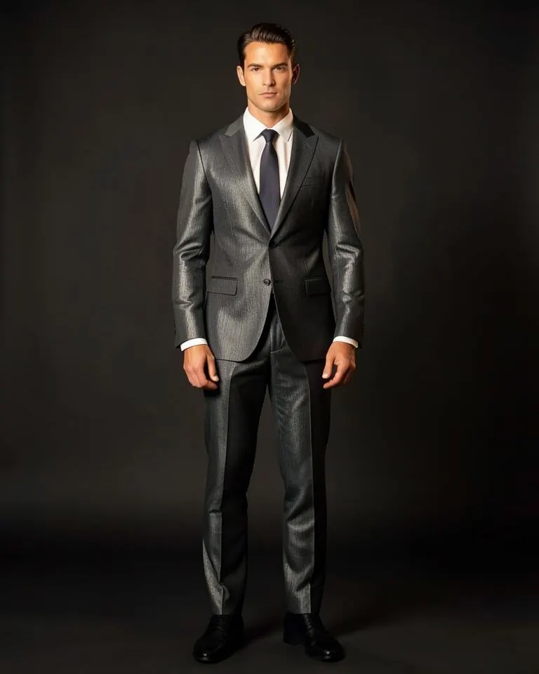 Sharkskin Business Suit