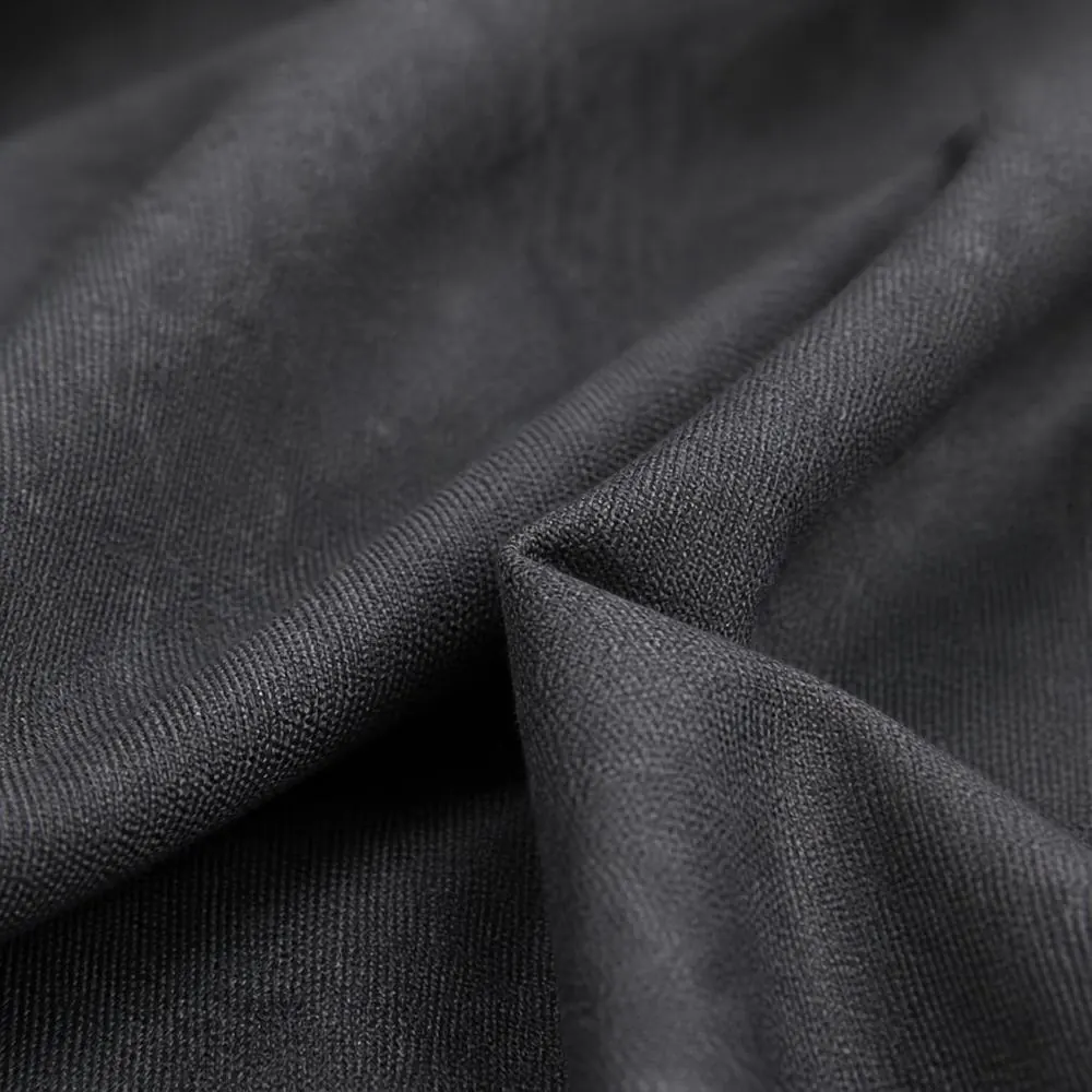 Charcoal Flannel fabric — 100% Wool Flannel, 320g