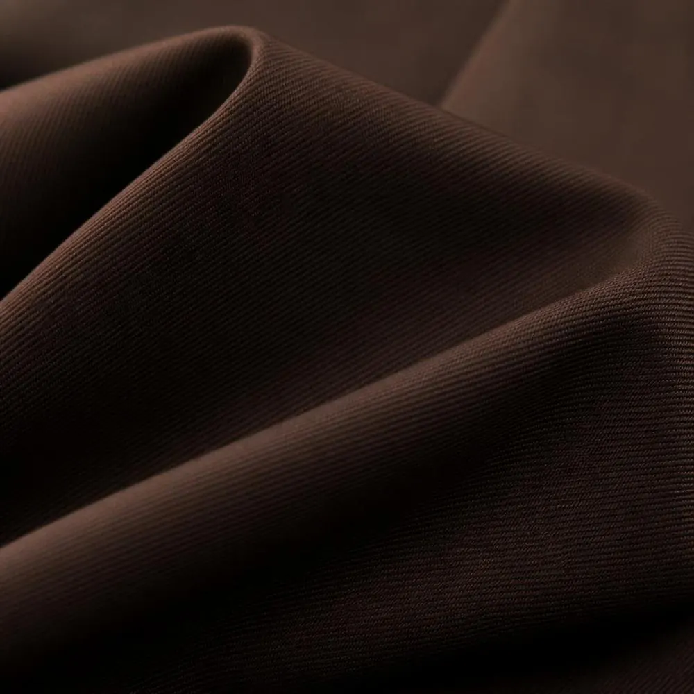 Espresso Brown Twill fabric — 100% Super 130s Wool