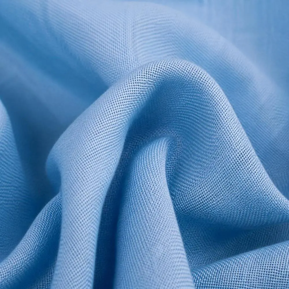 Sky Blue Fresco fabric — 100% High-Twist Wool Fresco