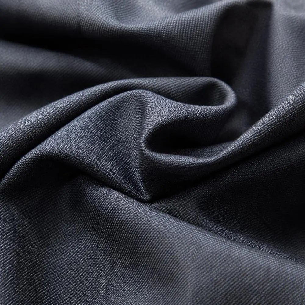 Slate Sharkskin fabric — 100% Super 150s Wool