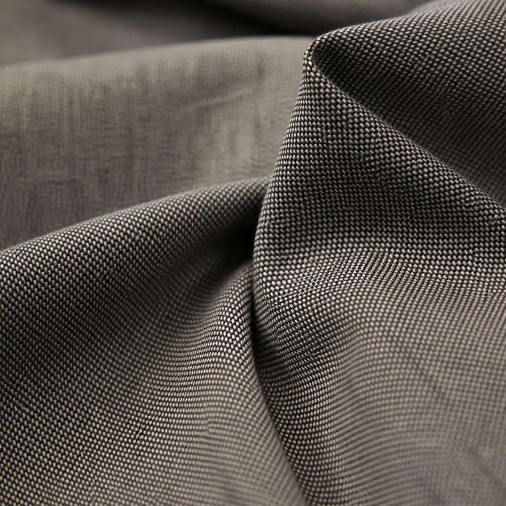 Storm Grey Birdseye fabric — 100% Super 140s Wool