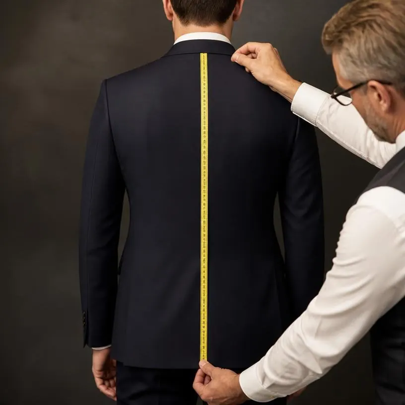 How to measure jacket length with a tape measure