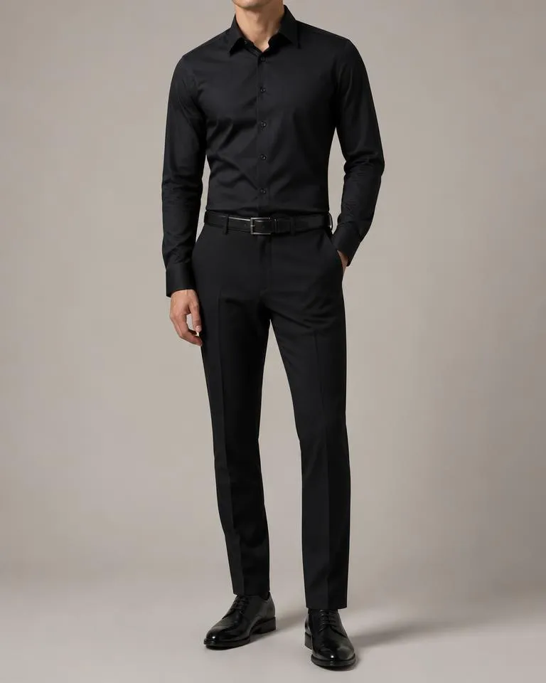 Black Cotton Shirt