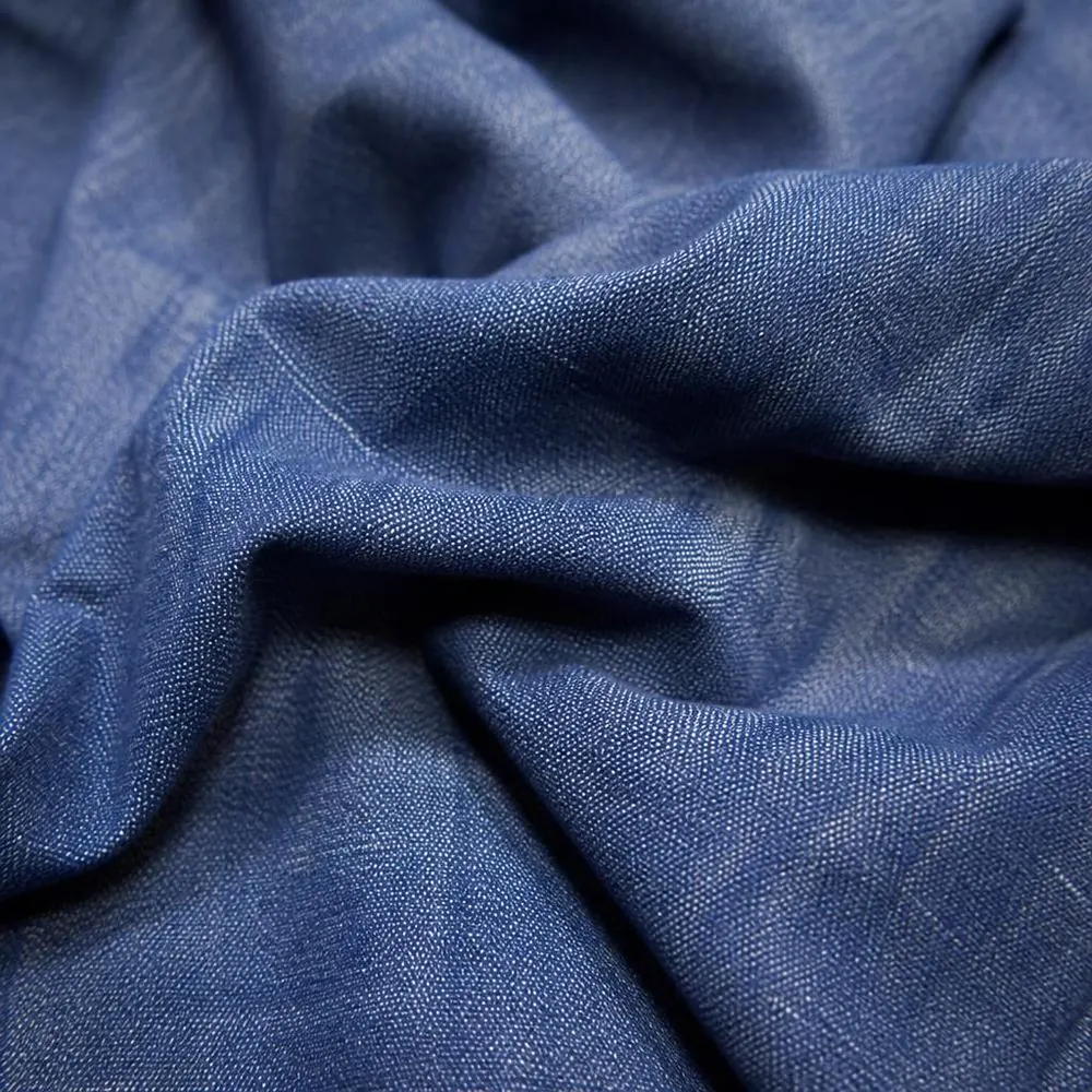 Chambray Indigo fabric — 100% Cotton Chambray