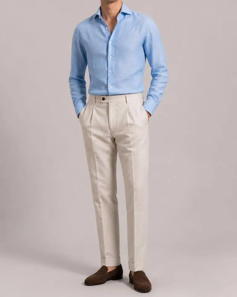 Blue Linen Shirt