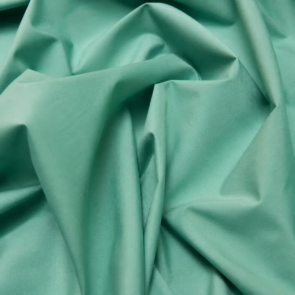 Sea Green Poplin fabric — 100% Egyptian Cotton, 100/2
