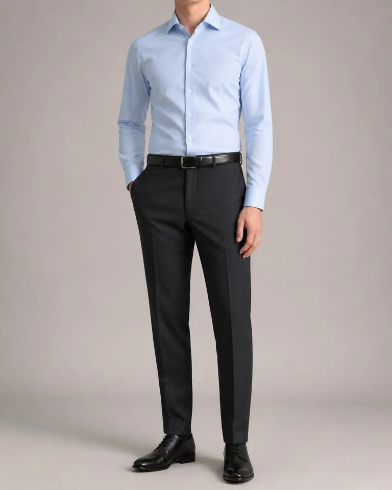 Ice Blue Twill Shirt