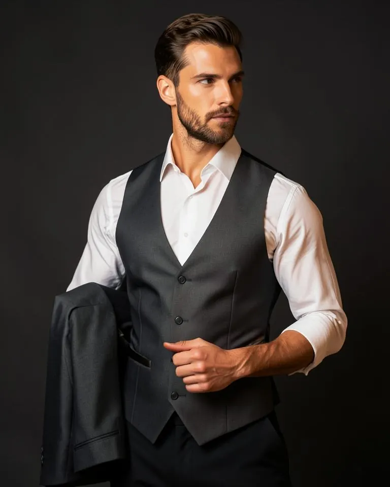 Backless Waistcoat 3-Piece