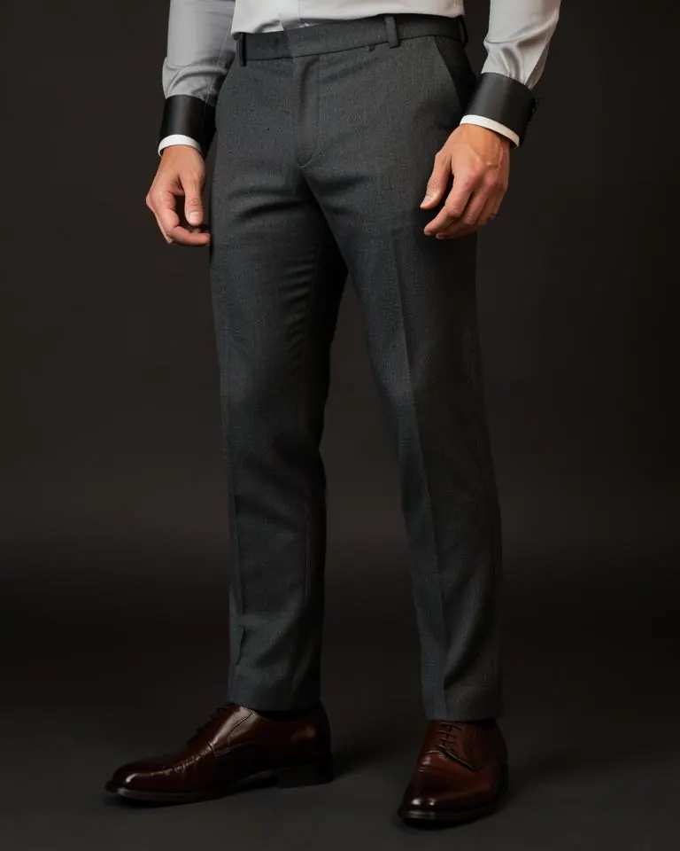 Flat-Front Tapered Trouser