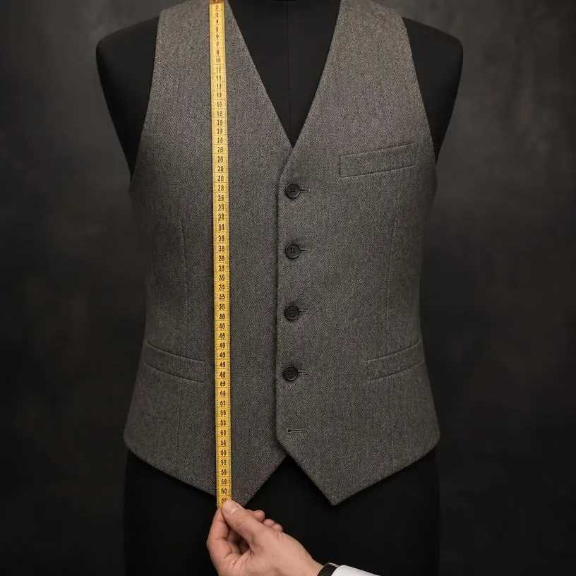 How to measure waistcoat length with a tape measure
