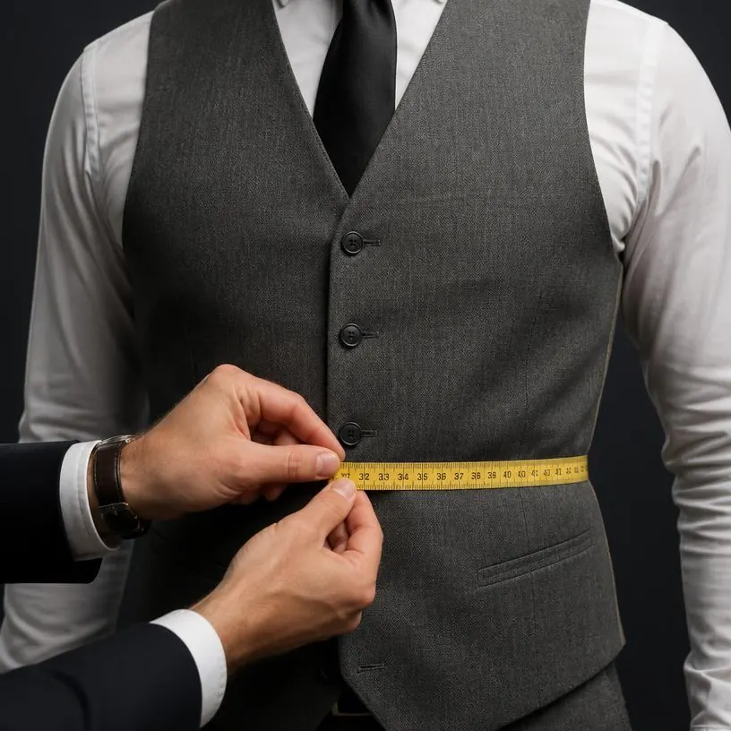 How to measure waistcoat waist with a tape measure