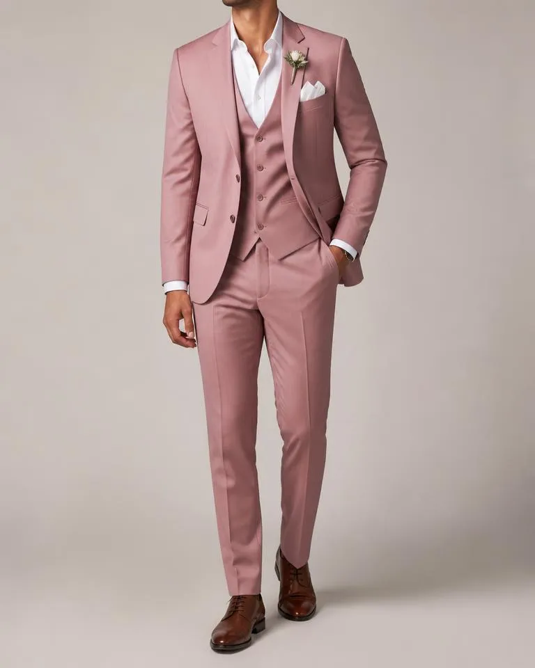 Dusty Rose Wedding Suit